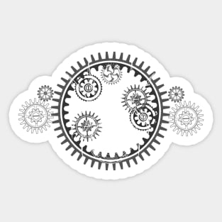 White Mechanical Spider ( Steampunk ) Sticker